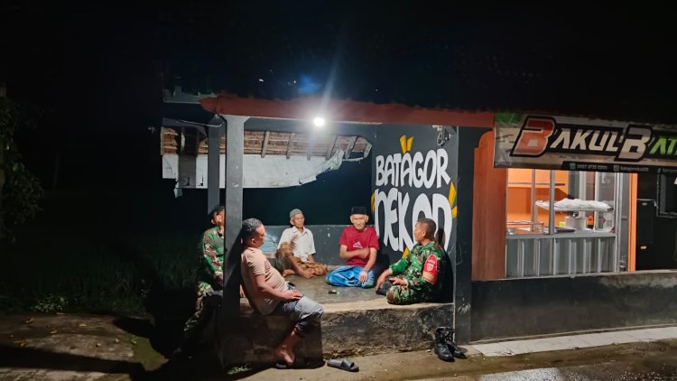 Koramil 09 Susukan Gelar Patroli Malam, Guna Tingkatkan Kamtibmas