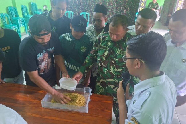 TMMD Reguler 127 Brebes Gandeng DLH Sosialisasi Budidaya Maggot di Desa Cikuya