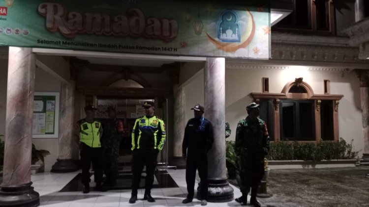 Koramil 18 Pagentan Bersama Polsek Pagentan Laksanakan Patroli Malam