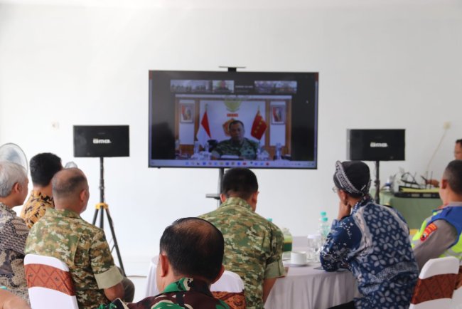 Danrem 071 Wijayakusuma Ikuti Vicon Evaluasi Percepatan Pembangunan KDKMP