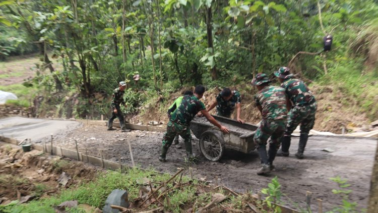 Menjelang Purna Tugas, Semangat Satgas TMMD Kodim Brebes Tetap Membara Hingga Garis Finish