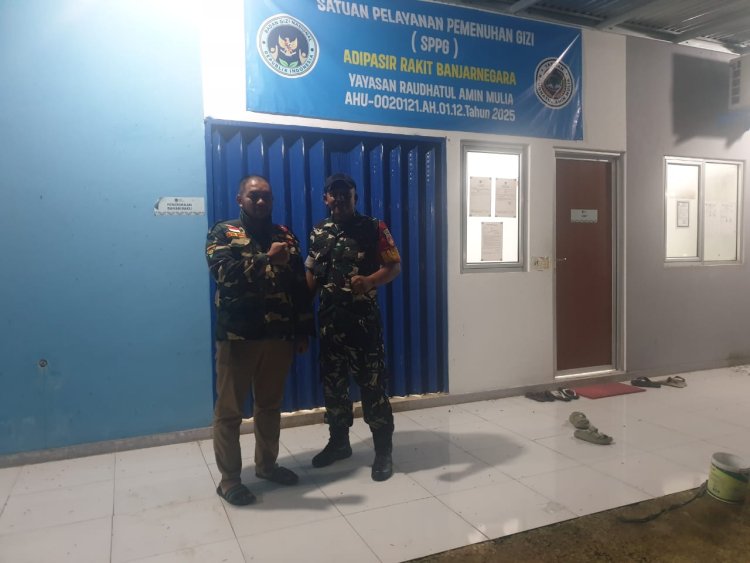 Babinsa dan Banser Patroli Siskamling, Ciptakan Kondisi Aman