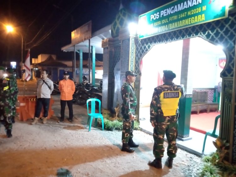 Dandim Banjarnegara Tinjau Pos Pengamanan Lebaran di Mrica Bawang