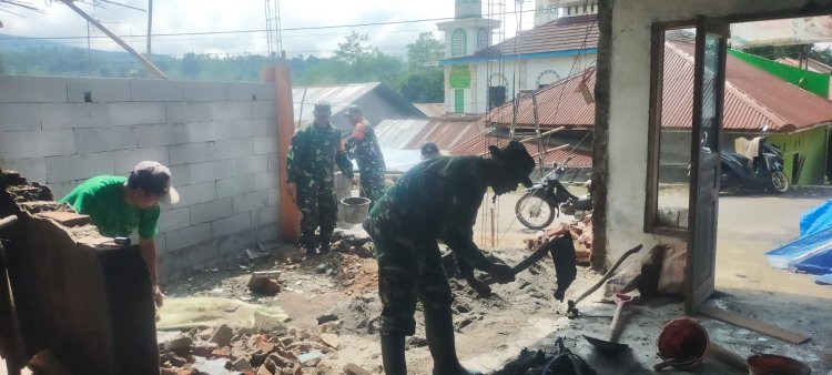 Danramil Kalibening Bantu Warga Bantu RTLH