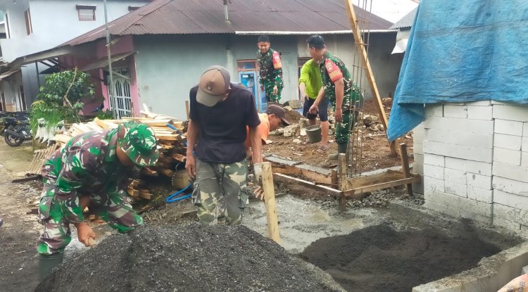 Danramil Kalibening Terjun langsung Bantu Warga Bantu RTLH