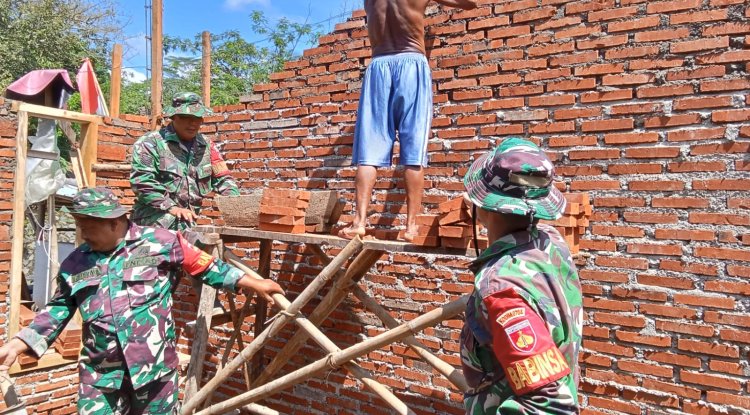 Koramil 08 Melaksanakan kerja Bakti