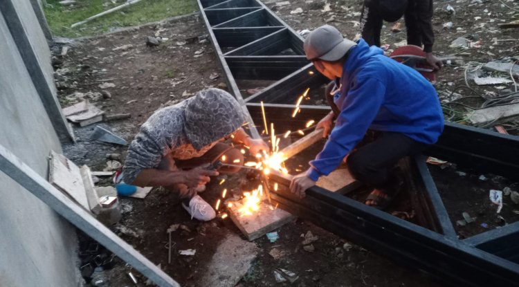 Babinsa Koramil 05 Batur Awasi Pembangunan KDKMP di Desa Sumberejo