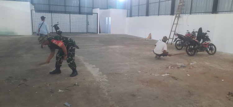 Finishing KDKMP Desa Bojanegara Capai Tahap Pembersihan Partisi Kaca dan Gudang