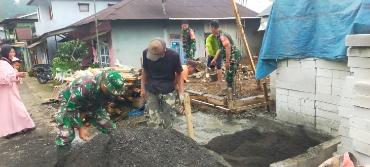 Danramil Kalibening Terjun langsung Bantu Warga Bantu RTLH